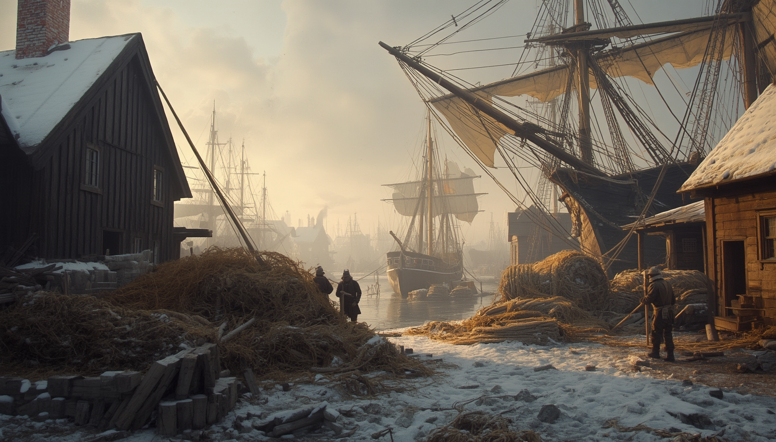 Historic Russian hemp harbour