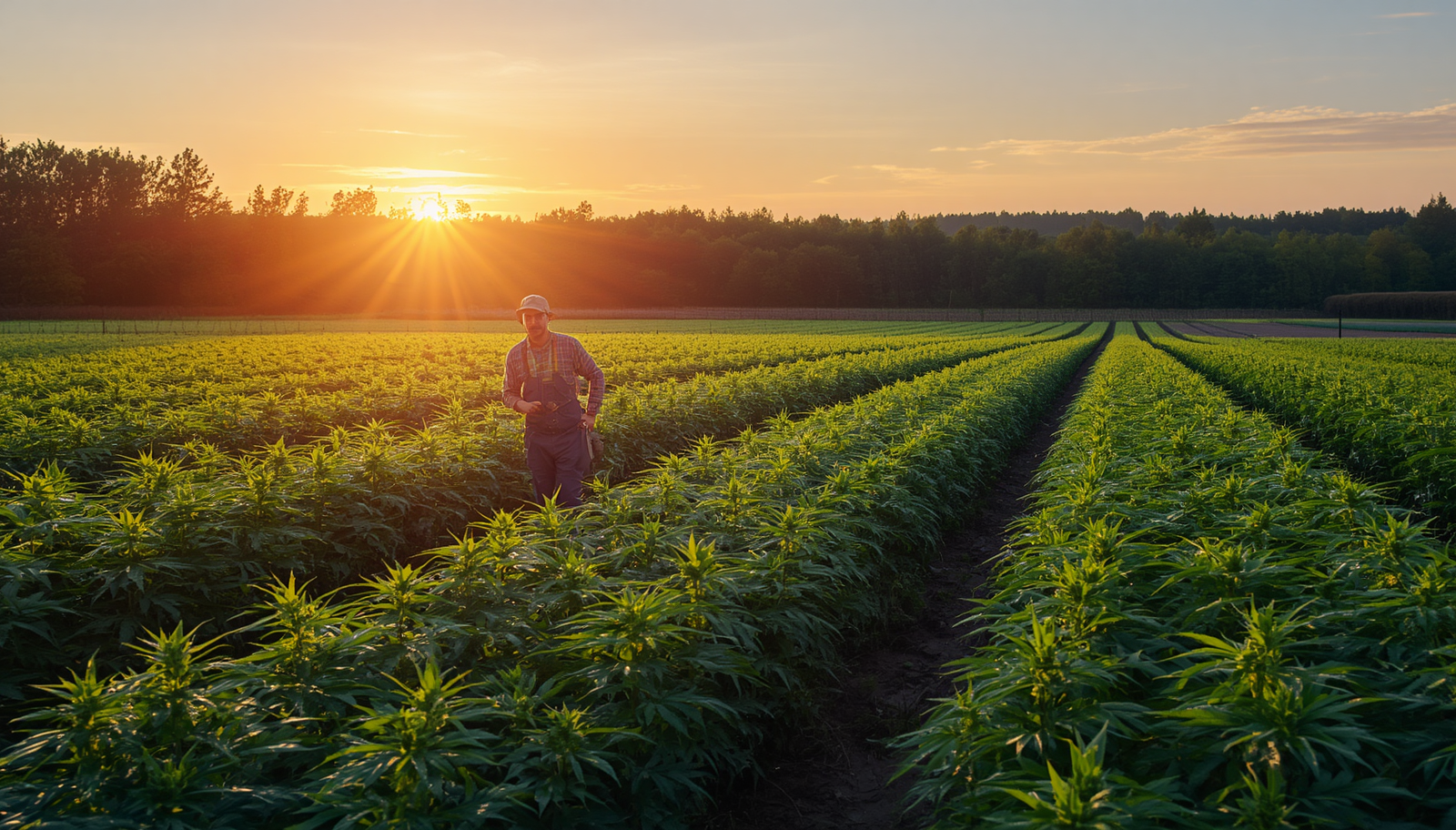 Modern European hemp farm